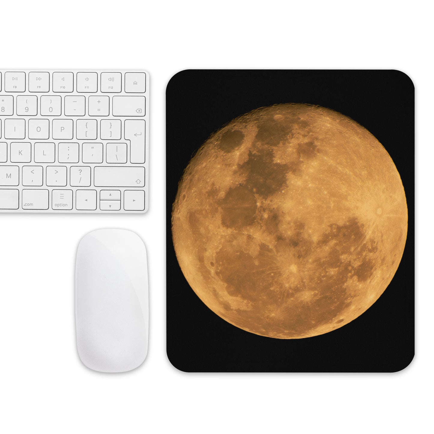 Premium Mouse Pad With Beautiful Autumn Moon Photograph – Perfect For Home, Bedroom, Office Stationary Desk Décor And A Great Seasonal Gift