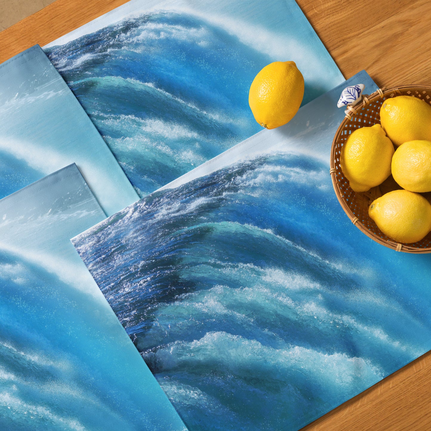 Vibrant Niagara Falls Table Placemat Set of 4 - Colorful Sharp Photography, Beautiful Blue Shades, Perfect Gift for Nature And Travel Lovers