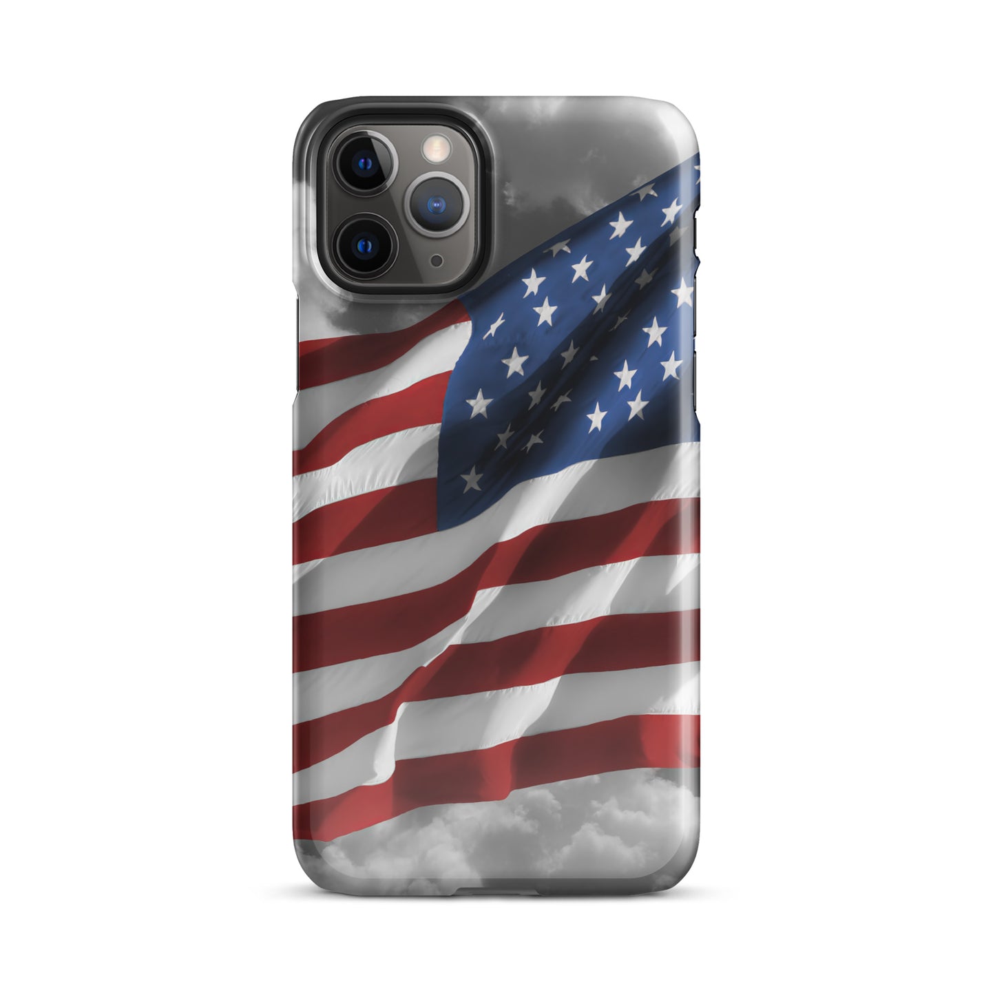 Patriotic Apple iPhone® Snap Case - Old Glory American Flag With Color Splash Effect - Perfect Gift For Fourth Of July & Other USA Holidays