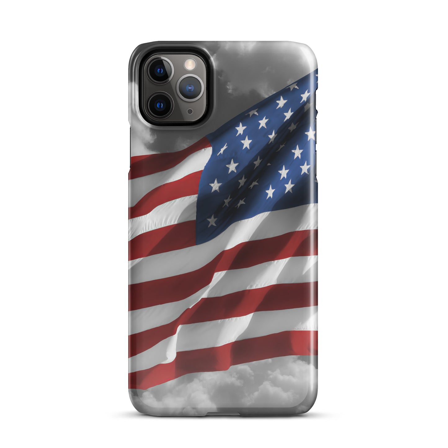 Patriotic Apple iPhone® Snap Case - Old Glory American Flag With Color Splash Effect - Perfect Gift For Fourth Of July & Other USA Holidays