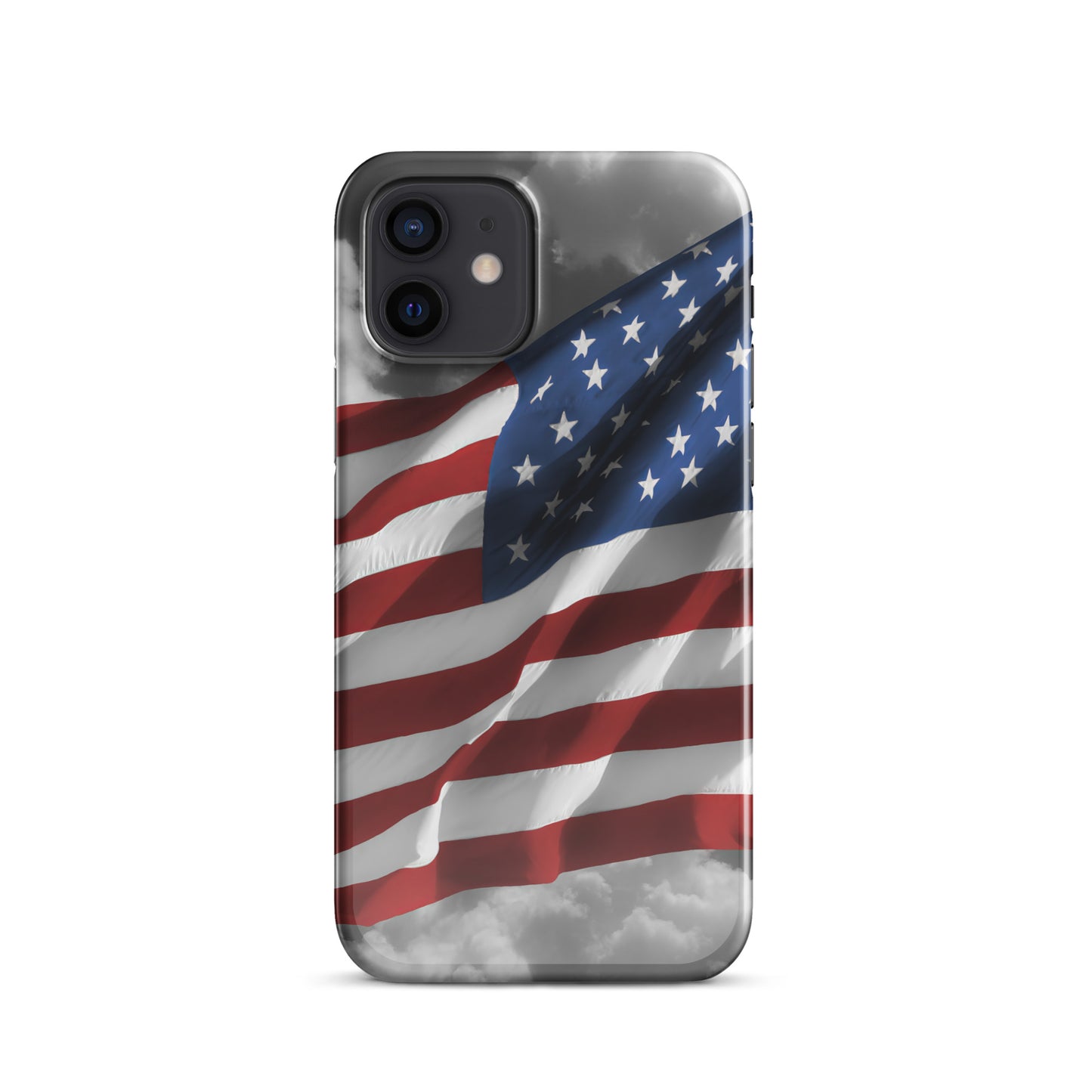 Patriotic Apple iPhone® Snap Case - Old Glory American Flag With Color Splash Effect - Perfect Gift For Fourth Of July & Other USA Holidays
