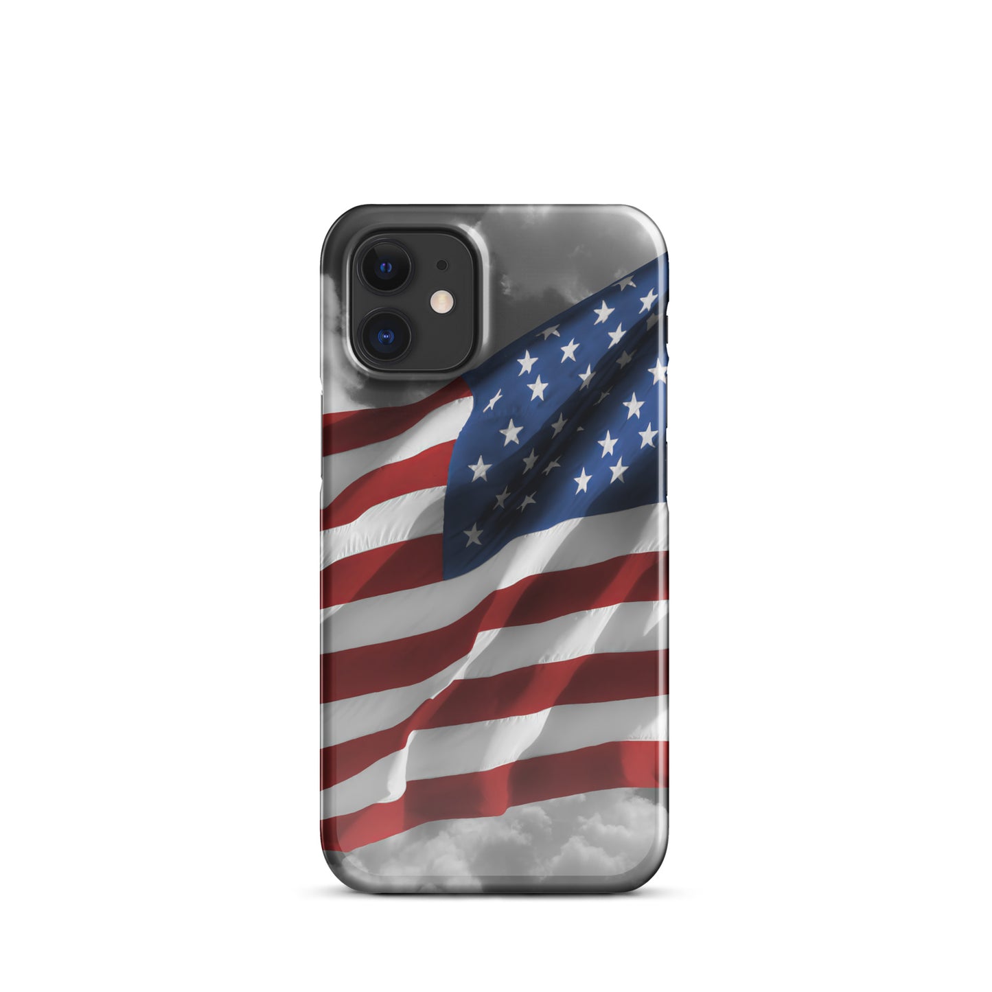 Patriotic Apple iPhone® Snap Case - Old Glory American Flag With Color Splash Effect - Perfect Gift For Fourth Of July & Other USA Holidays