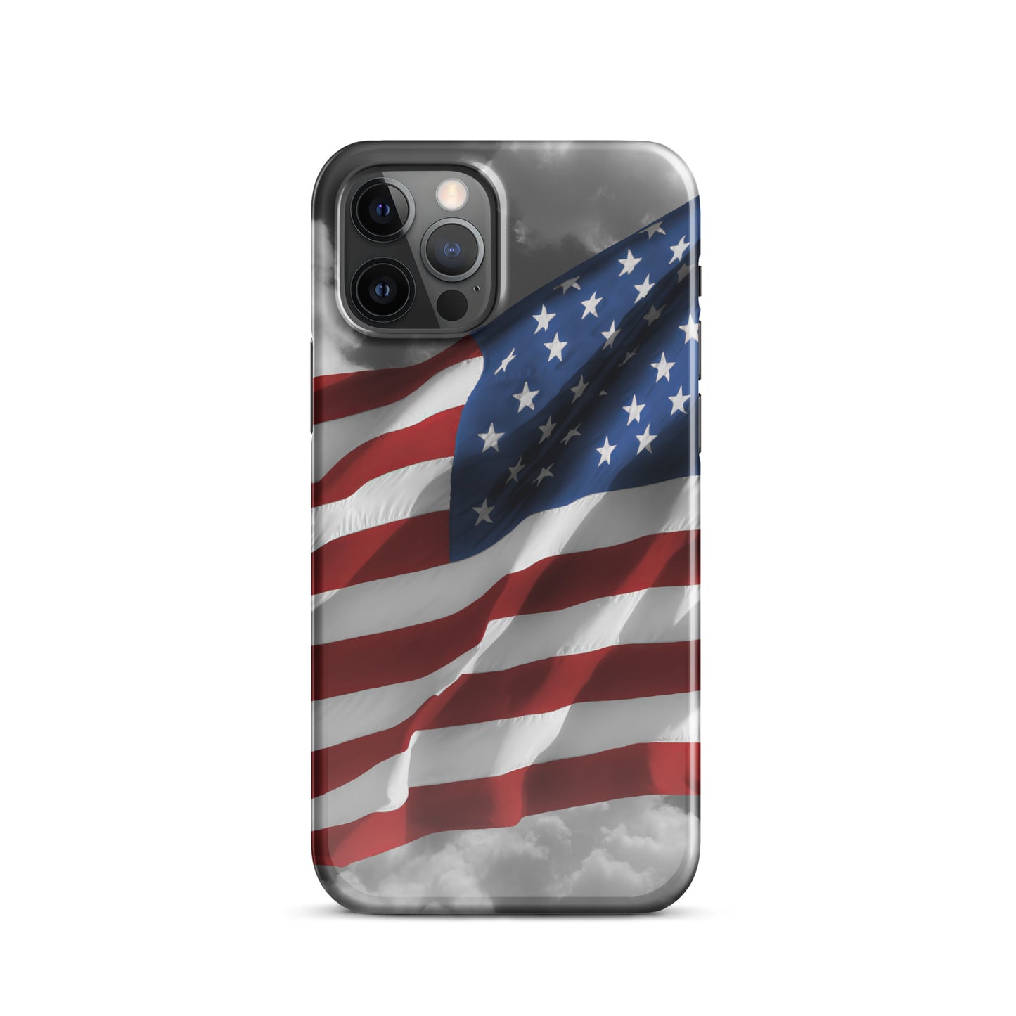Patriotic Apple iPhone® Snap Case - Old Glory American Flag With Color Splash Effect - Perfect Gift For Fourth Of July & Other USA Holidays