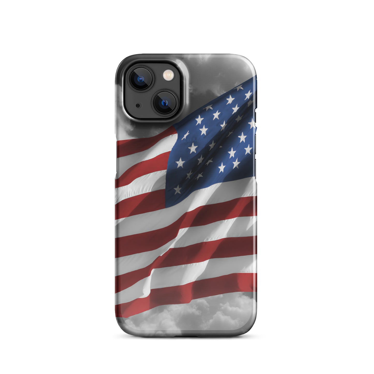Patriotic Apple iPhone® Snap Case - Old Glory American Flag With Color Splash Effect - Perfect Gift For Fourth Of July & Other USA Holidays