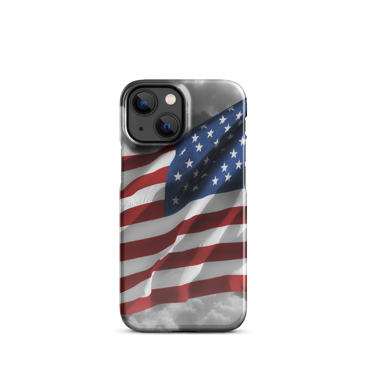 Patriotic Apple iPhone® Snap Case - Old Glory American Flag With Color Splash Effect - Perfect Gift For Fourth Of July & Other USA Holidays