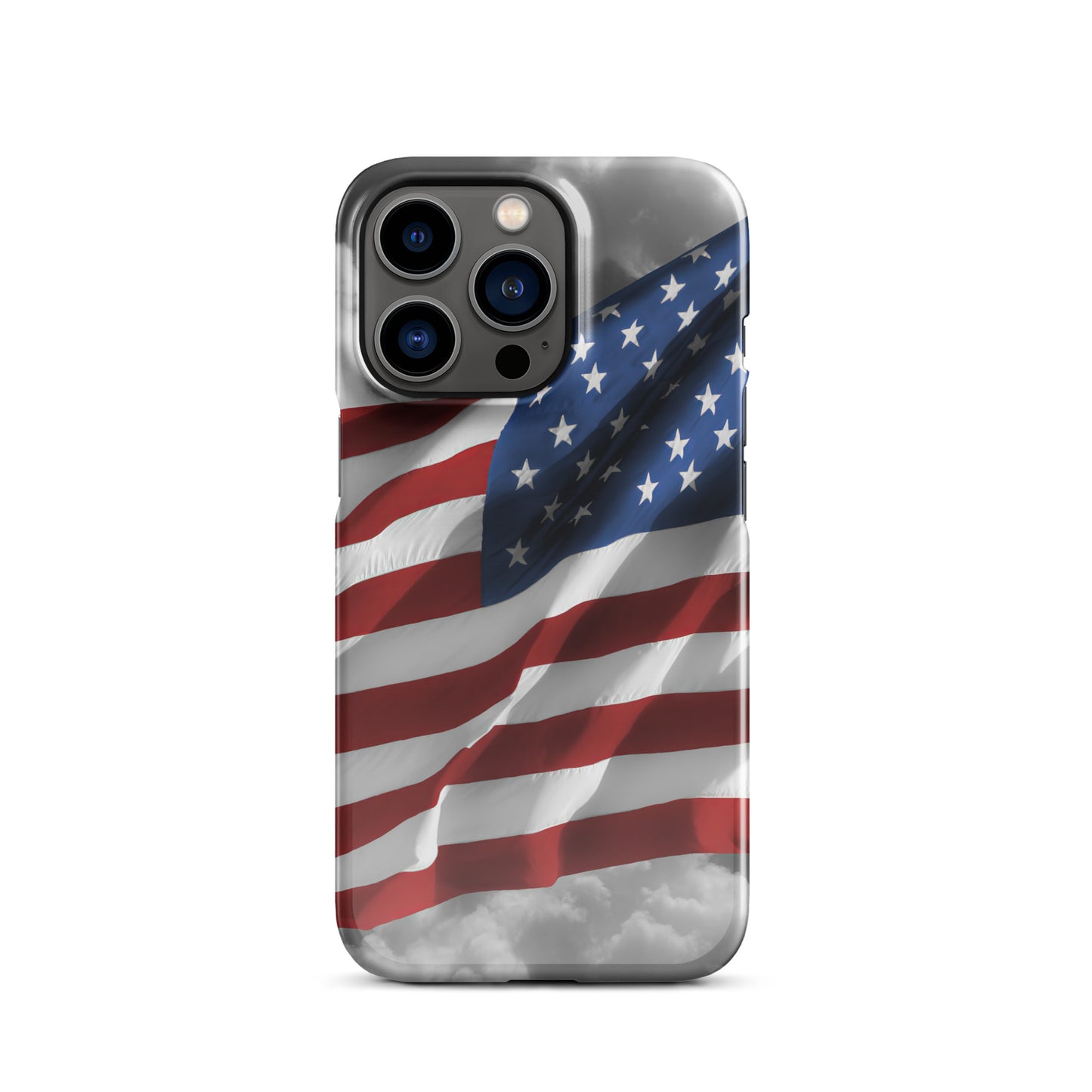 Patriotic Apple iPhone® Snap Case - Old Glory American Flag With Color Splash Effect - Perfect Gift For Fourth Of July & Other USA Holidays
