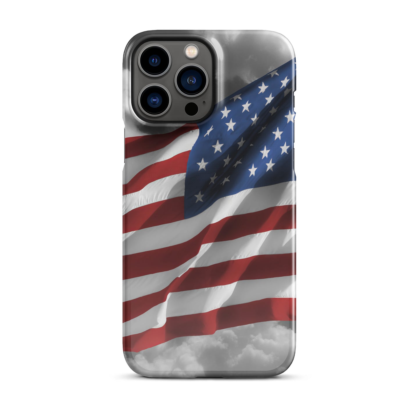 Patriotic Apple iPhone® Snap Case - Old Glory American Flag With Color Splash Effect - Perfect Gift For Fourth Of July & Other USA Holidays