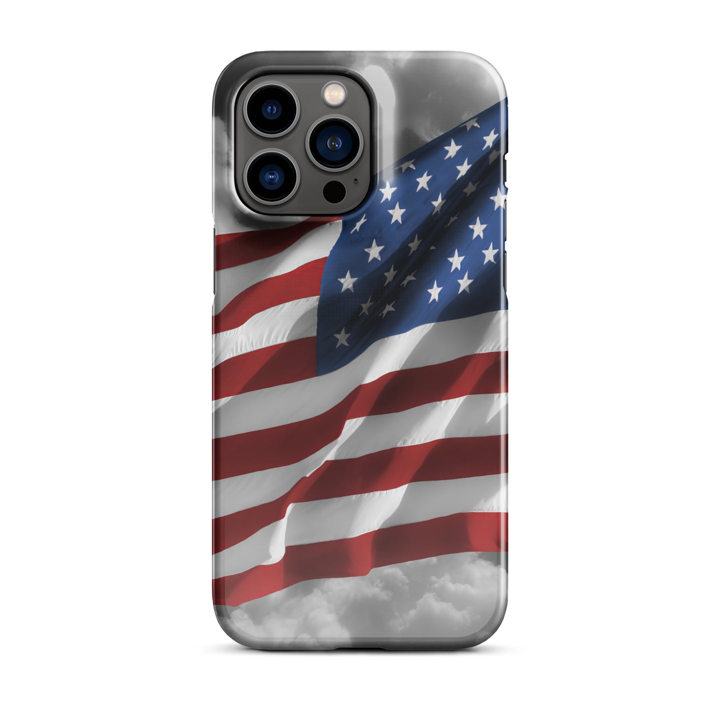 Patriotic Apple iPhone® Snap Case - Old Glory American Flag With Color Splash Effect - Perfect Gift For Fourth Of July & Other USA Holidays