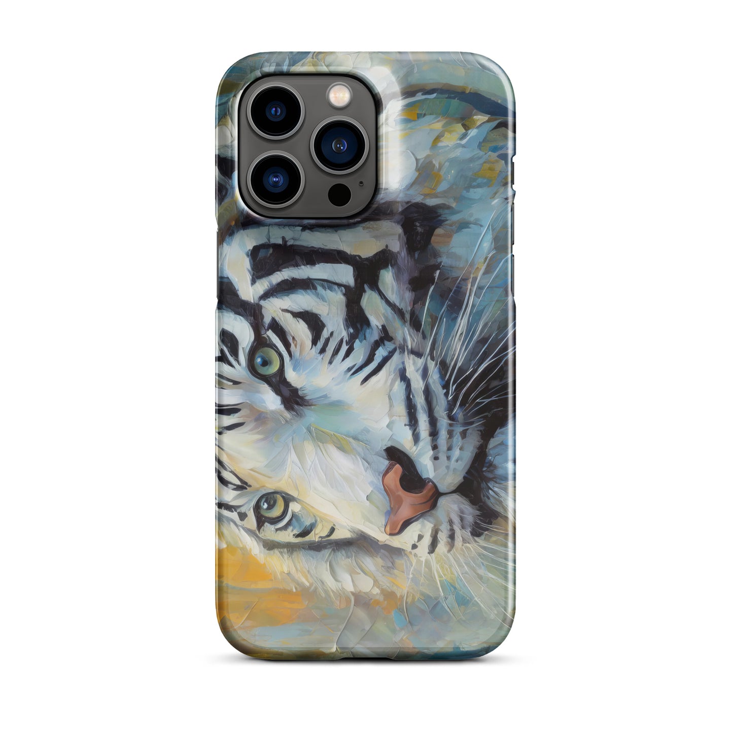 Majestic White Tiger Oil Painting iPhone Snap Case – Vibrant, Stylish And Elegant Wildlife Art Gift For Nature Lovers – Durable Protection