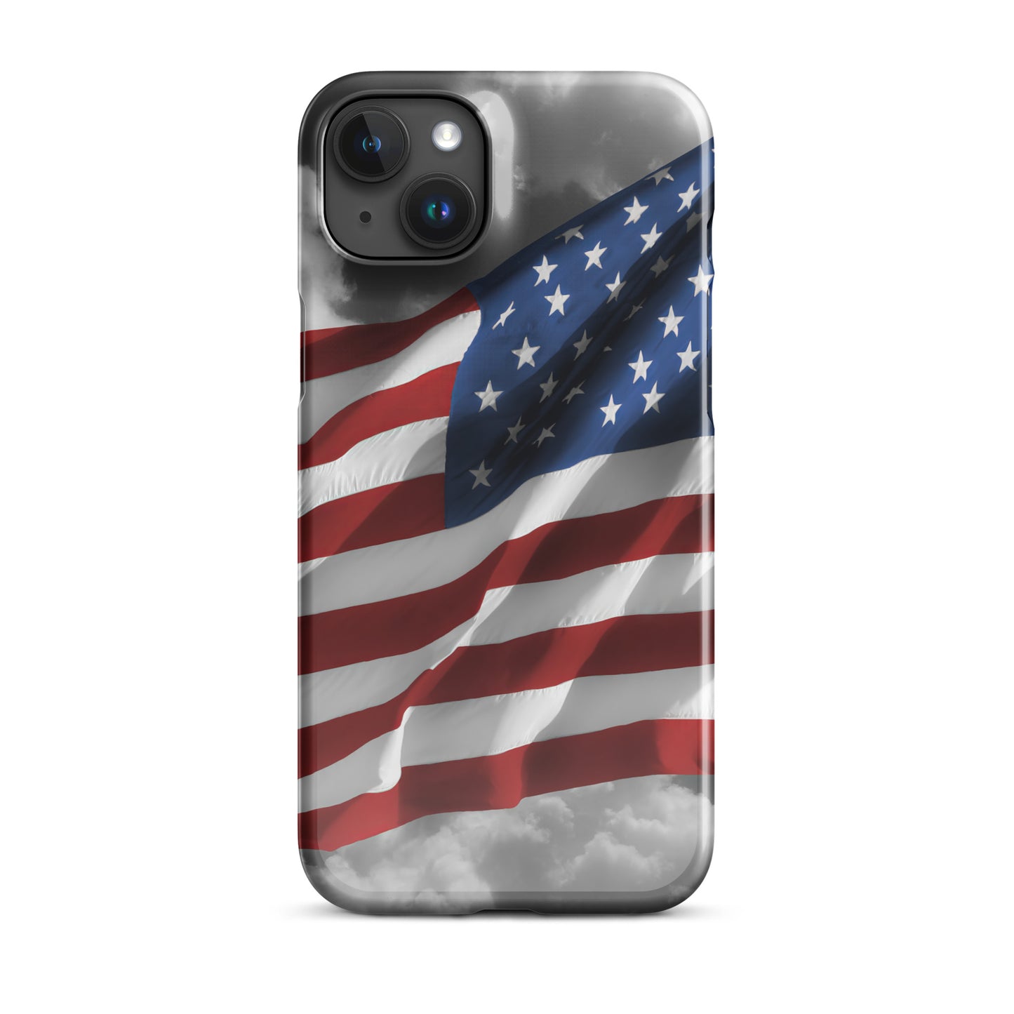 Patriotic Apple iPhone® Snap Case - Old Glory American Flag With Color Splash Effect - Perfect Gift For Fourth Of July & Other USA Holidays