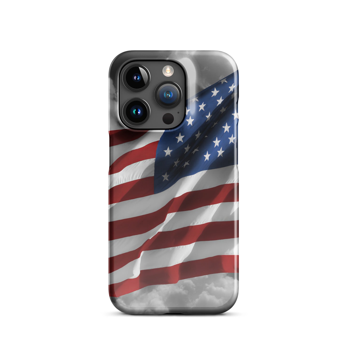 Patriotic Apple iPhone® Snap Case - Old Glory American Flag With Color Splash Effect - Perfect Gift For Fourth Of July & Other USA Holidays