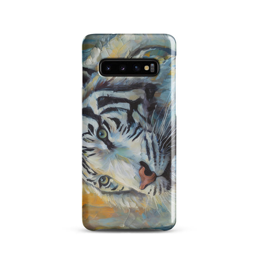 Majestic White Tiger Oil Painting Samsung Snap Case – Stylish & Elegant Wildlife Art Gift For Nature Lovers – Durable Phone Protection