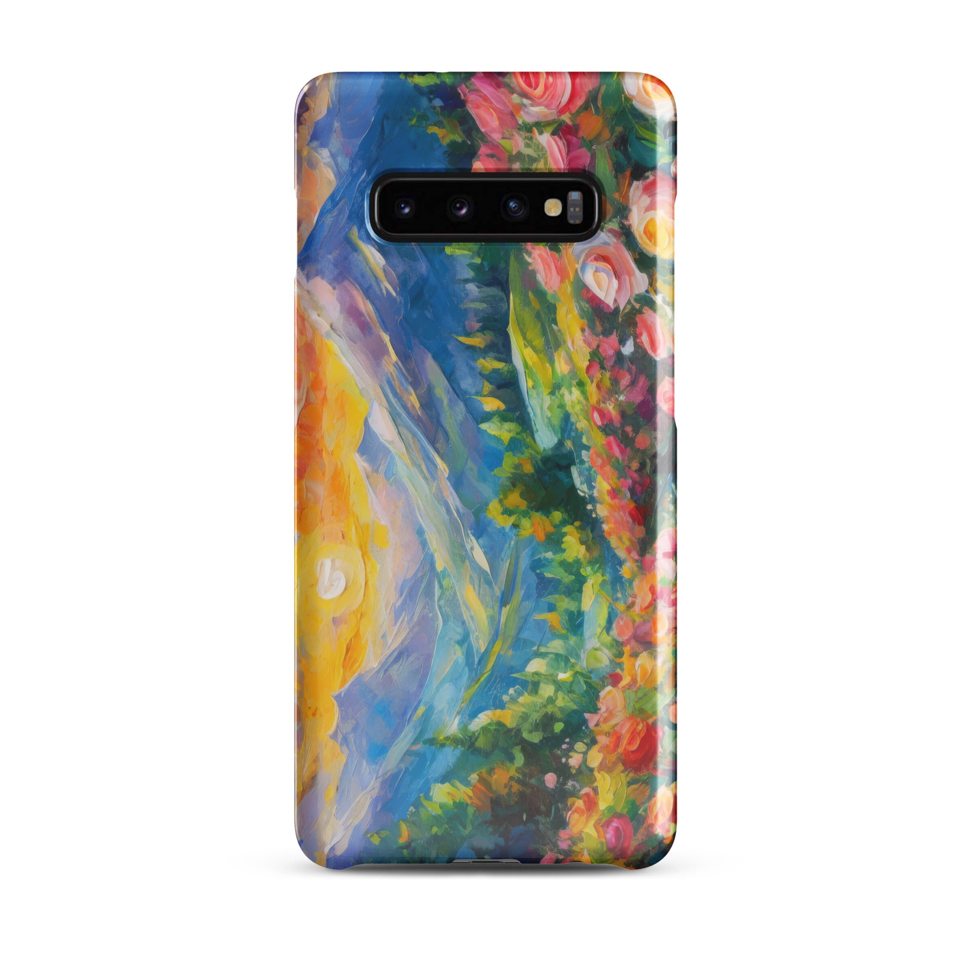 mountains, flowers, roses, sunset, clouds, landscape, scenic, colors, colorful,