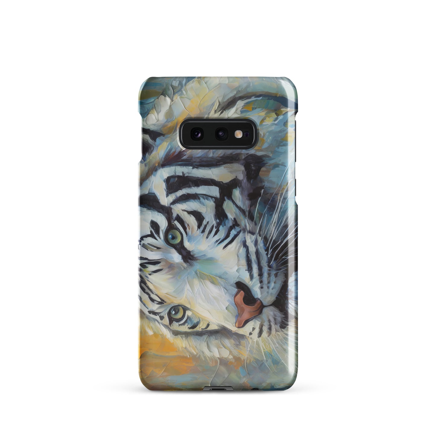 Majestic White Tiger Oil Painting Samsung Snap Case – Stylish & Elegant Wildlife Art Gift For Nature Lovers – Durable Phone Protection