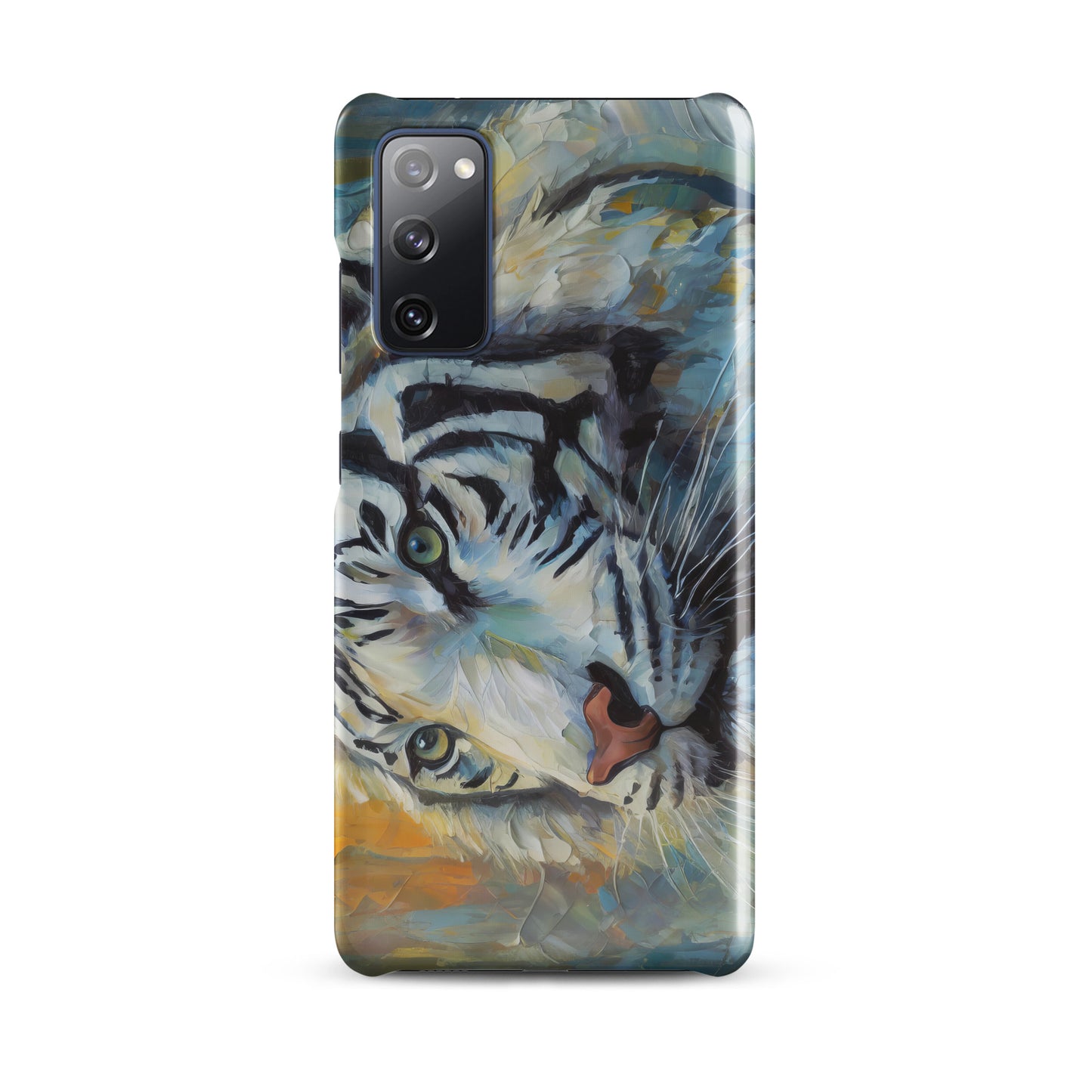 Majestic White Tiger Oil Painting Samsung Snap Case – Stylish & Elegant Wildlife Art Gift For Nature Lovers – Durable Phone Protection