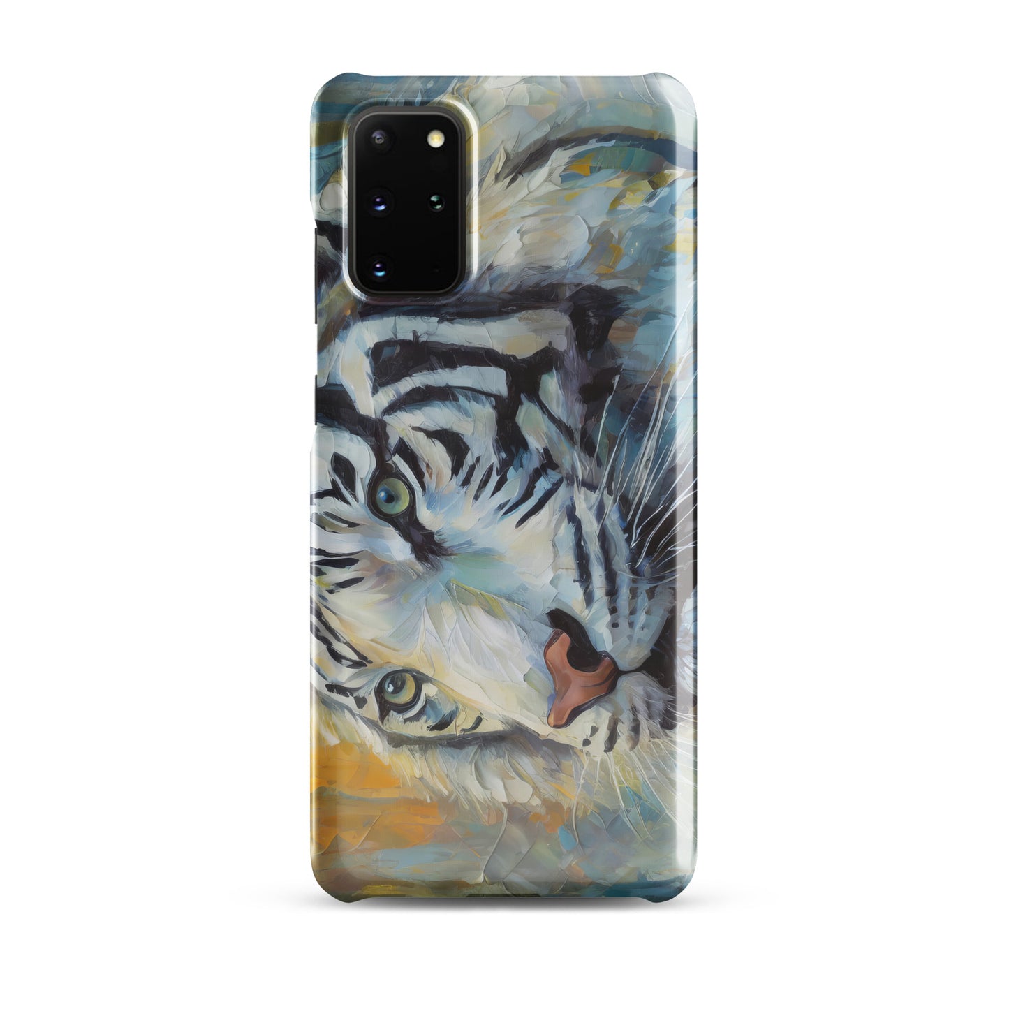 Majestic White Tiger Oil Painting Samsung Snap Case – Stylish & Elegant Wildlife Art Gift For Nature Lovers – Durable Phone Protection