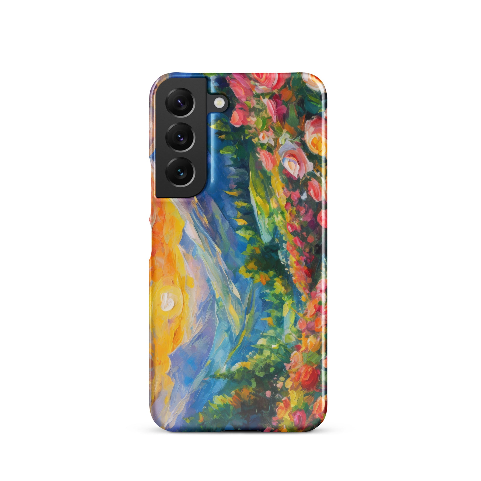 mountains, flowers, roses, sunset, clouds, landscape, scenic, colors, colorful,