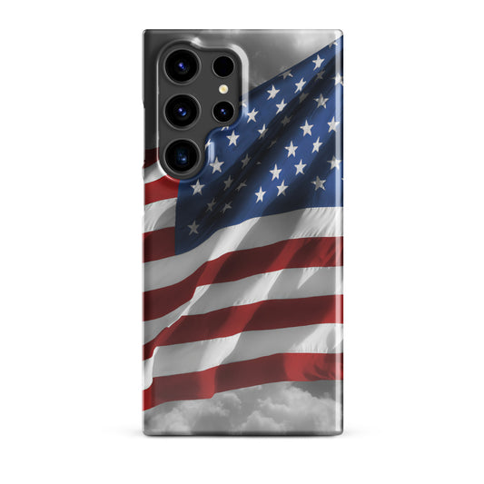Patriotic Snap Case For Samsung® Phones - Old Glory American Flag With Color Splash Effect - Perfect For Fourth Of July & American Holidays