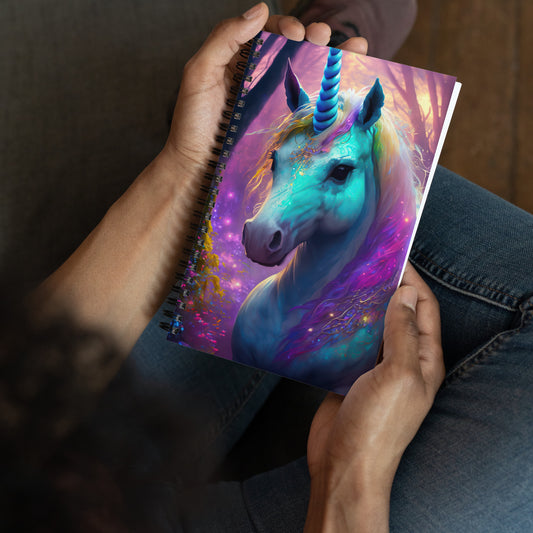 Magical Unicorn Spiral Notebook - Enchanted Forest Design, Perfect Gift for Kids, Students & Fantasy Art Lovers, Fun Home Stationary Décor