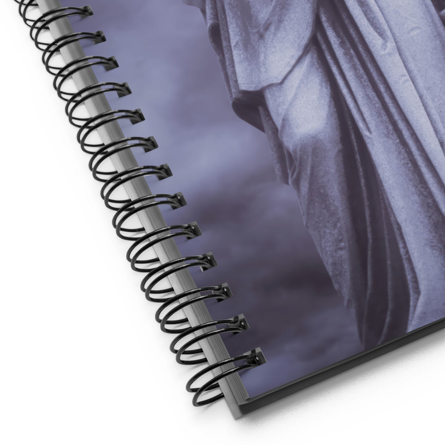 Fine Art Spiral Notebook - Beautiful Statue Of A Woman With A Stormy Sky - Blue & Purple Tint - Perfect Gift for Contemporary & Fine Art Photography Lovers